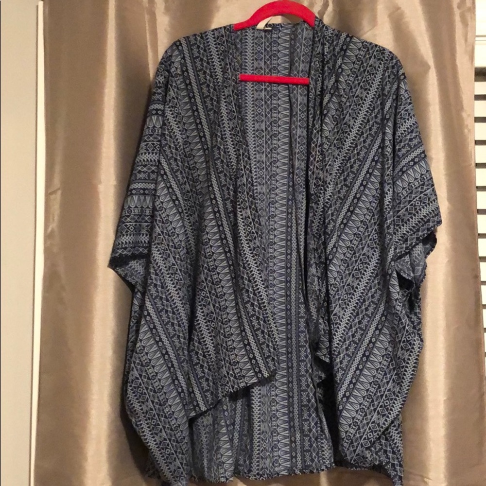 Blue Patterned Kimono